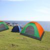 c2-Person Waterproof Camping Dome Tent for Outdoor Hiking Survival Orange & Green