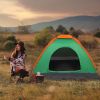 c2-Person Waterproof Camping Dome Tent for Outdoor Hiking Survival Orange & Green