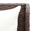 Patio Corner Sofas 2 pcs Poly Rattan Brown