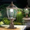 Retro gold Solar Column Headlights With Dimmable LED(2 pack)