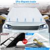 Car Windshield Snow Cover Windproof Magnetic Car Windscreen Cover Frost Ice Protection with Side Mirror Protector 5 Magnets for Most Vehicles