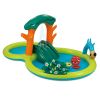 Round Inflatable Backyard Play Center Pool Game Ages 2 and Up, Unisex