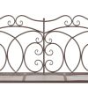 Patio Bench 40.9" Iron Antique Brown