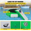 VEVOR Inflatable Water Trampoline 10ft , Round Inflatable Water Bouncer with Yellow Slide and 4-Step Ladder, Water Trampoline in Green and White for W