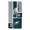 [Personalization Only] OFFICIAL NFL Colorblock Personalized Beach Towel - Eagles