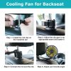 360¬∫ Rotatable Car Cooling Fan USB Vehicle Fan for Backseat Dashboard Window Clip Fan for Car Home with 3 Speeds