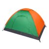 c2-Person Waterproof Camping Dome Tent for Outdoor Hiking Survival Orange & Green