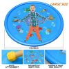 Kids Sprinkler, Splash Mat, Outdoor Inflatable Sprinkler Water Toys, 68 Inch Kids Playing Mat Toys,