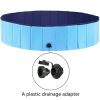 Collapsible Pet Pool Wash Tub for Cats and Dogs, Blue, XL, 55.1"