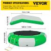 VEVOR Inflatable Water Trampoline 10ft , Round Inflatable Water Bouncer with Yellow Slide and 4-Step Ladder, Water Trampoline in Green and White for W