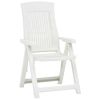 Patio Reclining Chairs 2 pcs Plastic White