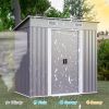 6'x4' Outdoor Metal Storage Shed for Garden Tools Lockable Door