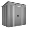 6'x4' Outdoor Metal Storage Shed for Garden Tools Lockable Door