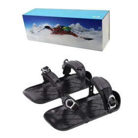 Mini Ski Skates Portable Short Skiboard Adjustable Skates Shoes For Snow (Option: The second generation thin box)