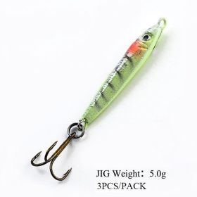 FTK Ice Fishing Bait Mini 5G Jig Hook Lure Pieces Fishing Micro Iron Plate Three Pieces (Option: 005-5G)