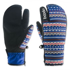 Ski gloves outdoor three-finger warm gloves (Option: Bstyle-S)