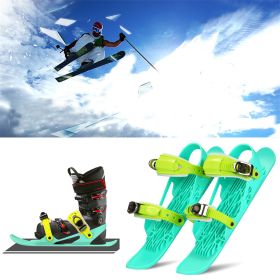 Mini Ski Skates Portable Short Skiboard Adjustable Skates Shoes For Snow (Option: 2021cool boxed)