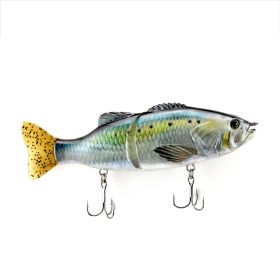 Multi-section Fish Hard Bait PVC Soft Bait S-shaped Swimming Posture Bait Lure (Option: 3Color)