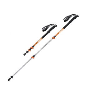 Family Children's Outdoor Trekking Poles With Three Sections (Option: Womens Golden57to120CM)