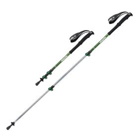 Family Children's Outdoor Trekking Poles With Three Sections (Option: Green Mens 62to135CM)