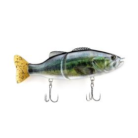 Multi-section Fish Hard Bait PVC Soft Bait S-shaped Swimming Posture Bait Lure (Option: 5Color)