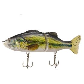 Multi-section Fish Hard Bait PVC Soft Bait S-shaped Swimming Posture Bait Lure (Option: 1color)