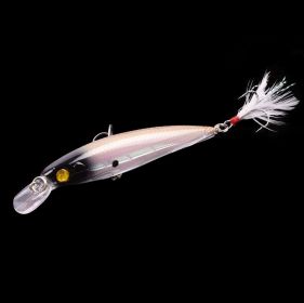 New Mino Artificial Lure Plastic False Bait (Option: B-Feather Hook)