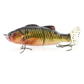 100mm PVC Soft Tail 2 Sections Simulation Bait ABS Plastic (Option: 625color)