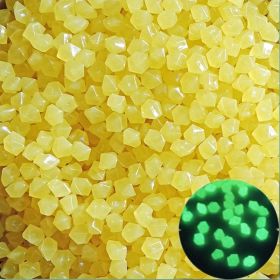 500pcs/bag Luminous Stones Glow In The Dark Pebbles, Home Garden Decoration Outdoor Yard Lawn Path Decor, Aquarium Glow Rocks (Quantity: 500pcs/bag, Color: Yellow)