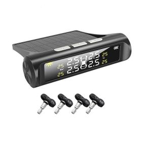 Wireless Solar Tpms Car Tire Pressure Monitoring System (STYLE: Internal)