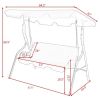 3 Seat Outdoor Patio Canopy Swing with Cushioned Steel Frame