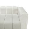 [VIDEO provided] [New] 82*30" Modern Teddy Velvet Sofa,2-3 Seat Mid Century Indoor Couch, Exquisite Upholstered Loveseat with Striped Decoration for L