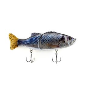 Multi-section Fish Hard Bait PVC Soft Bait S-shaped Swimming Posture Bait Lure (Option: 4Color)