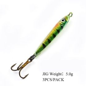 FTK Ice Fishing Bait Mini 5G Jig Hook Lure Pieces Fishing Micro Iron Plate Three Pieces (Option: 002-90g)